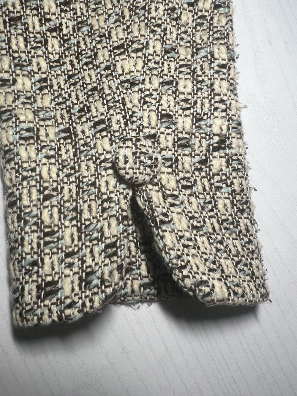 LOFT Cream and Black Textured Knit Blazer - Picture 7 of 8